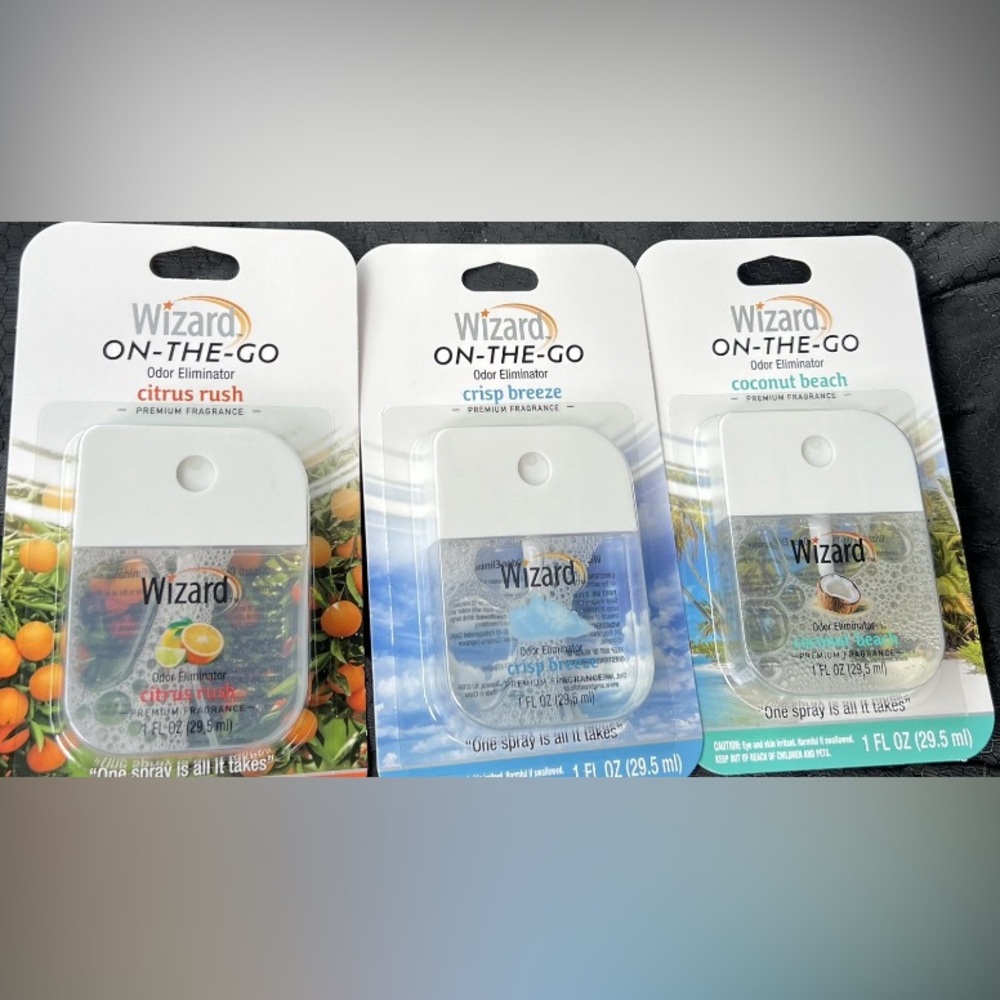 On-The-Go Odor Eliminator Set - Citrus, Blue, and White